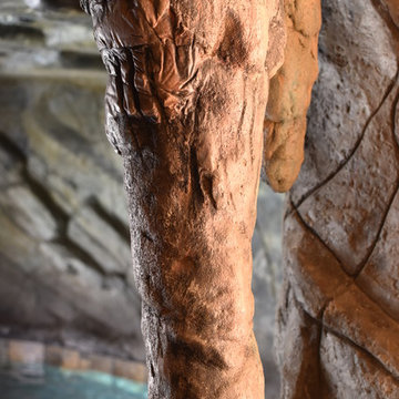 Natural freeform pool with Cave and Beach entry