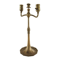 American Tiffany Studios Bronze Two-Light Table Lamp - Products