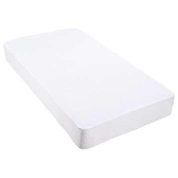 Cotton Terry Mattress Protector Waterproof Hypoallergenic Fitted Cover, Full