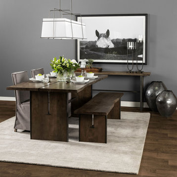 Ledger II Medium Brown Live-Edge Solid Wood Console Table