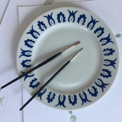 Kismet Blue and White 5 Piece Place Setting - Dinnerware Sets