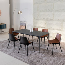 Minimalist Table &ndash; Innovation S - Black Sandstone / Black - Dining Tables