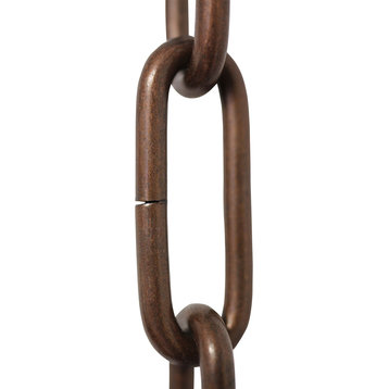 RCH Hardware Steel Standard Link Chandelier Chain, 2 Sizes, Antique Copper, U40