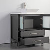 Vanity Art Vanity Set With Vessel Sink, Espresso, 72", Standard Mirror