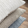 Marcie Knitted 22" Throw Pillow by Kosas Home, Ivory