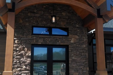 Double front door - modern double front door idea in St Louis