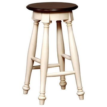 Bowery Hill 24" Counter Stool in White (Set of 2)