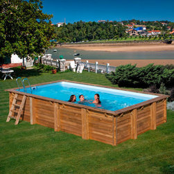 Piscina de madera cuadrada Gre Braga 800x400cm - Above Ground Swimming Pools
