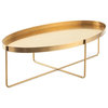 Gaultier Gold Metal Oval Coffee Table
