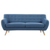 Midcentury Modern Sofa Seat, Blue