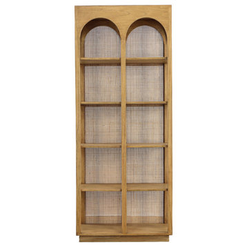 Oak Double Arch Bookcase