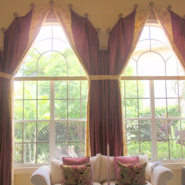 Medallion swags Arch Window