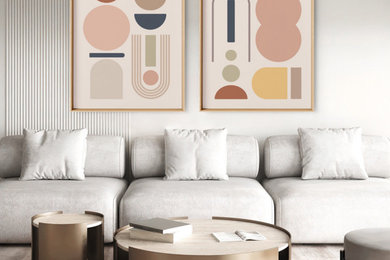 Abstract Geometric Wall Art | Mid Century Modern | Lounge Room