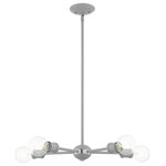 Livex Lighting - Livex Lighting 46135-80 Lansdale - Five Light Chandelier - No. of Rods: 3  Canopy IncludedLansdale Five Light  Nordic Gray/Brushed UL: Suitable for damp locations Energy Star Qualified: n/a ADA Certified: n/a  *Number of Lights: Lamp: 5-*Wattage:60w Medium Base bulb(s) *Bulb Included:No *Bulb Type:Medium Base *Finish Type:Nordic Gray/Brushed Nickel