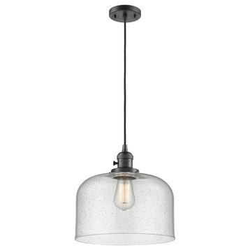 Bell Mini Pendant With Switch, Oil Rubbed Bronze, Seedy