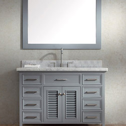49 inch Cottage Single Sink Bathroom Vanity Set in Grey Finish - Bathroom Vanities And Sink Consoles