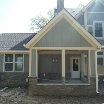 Grey Slate Hardie Shingle + Board & Batten Siding | Creve Coeur, MO. (63141)