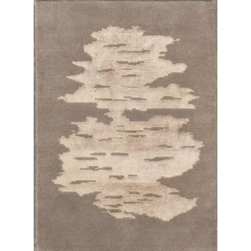 Pasargad Modern Collection Hand-Knotted Silk & Wool Area Rug- 2' 0" X  3' 0"
