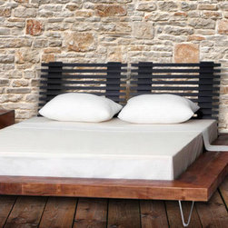 Modern Style Reclaimed Wood Platform Bed - Platform Beds