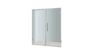 Aston Nautis 60"x72" Completely Frameless Hinged Shower Door, Stainless Steel
