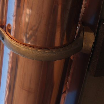 New Home in Palmdale Ca. First day Copper Half Round Gutter