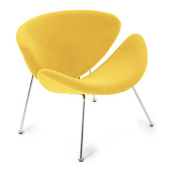 Easy Chair,  Lysergic Yellow Fabric - Armchairs And Accent Chairs