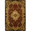 Classic Maroon/Green Area Rug CL234A - 4'6" x 6'6" Oval