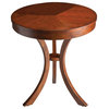 Offex Transitional Round Gerard Umber Side Table, Medium Brown