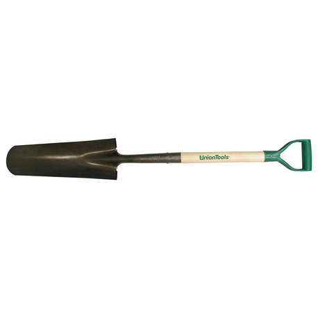 Union Tools 47108 Round Point Drain Spade, 4.75"x16"