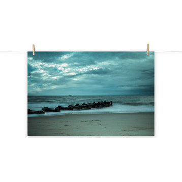 Blue Morning at Rehoboth Coastal Wall Art Unframed Photo Paper Print, 24" X 36"