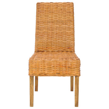 Vessa 18"h Rattan Side Chair (set Of 2) Honey