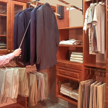 Pull down valet custom closet accessory