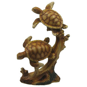 Chinese Cypress Raw Wood Carved Abstract Birds Theme Display