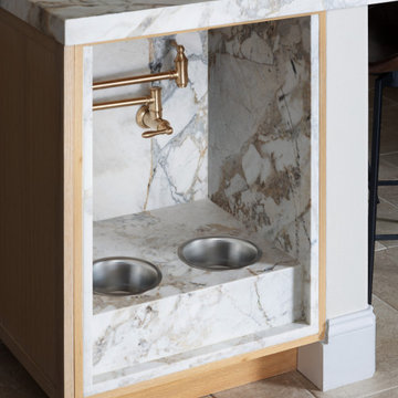 Contemporary Luxury Kitchen and Fireplace in Coto de Caza