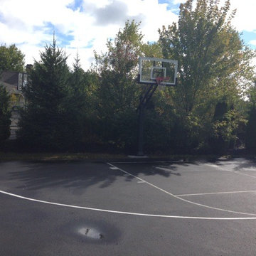 Daniel R's Pro Dunk Gold Basketball System on a 50x45 in Bedford, NH