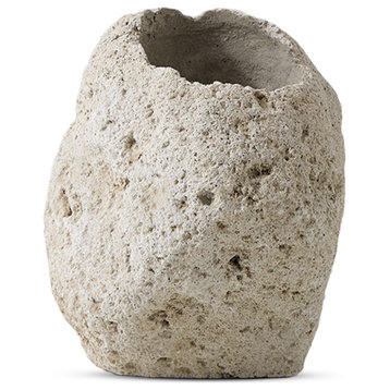 Serene Spaces Living Natural Pumice Stone Vase, Chunky