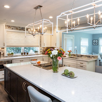 Two-Tone Kitchen Remodel | Oversized Island & Open-Concept Layout