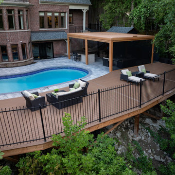 Elegant Poolside Outdoor Living Retreat