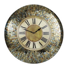 Amber Mosaic Wall Clock