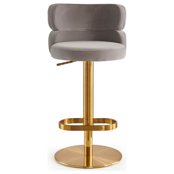 LUXMOD Bar Stools, Modern Bars Chair, Counter Height Stools-Single, Grey