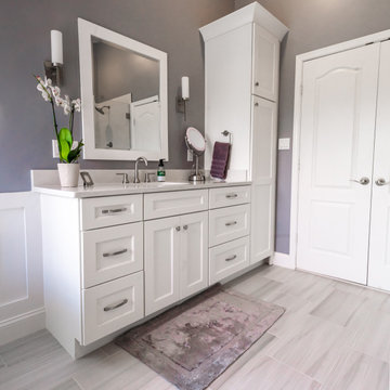 Master Bathroom Remodeled With Stand Alone Tub, Standing Shower & Big Cabinets