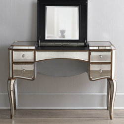 'Claudia' Mirrored Vanity/Desk - Bedroom & Makeup Vanities