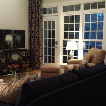 COOL BLUE TRANSITIONAL LIVING ROOM
