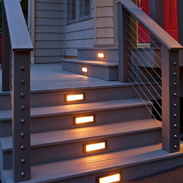 Front Entry Deck with Inlaid Deck Lighting
