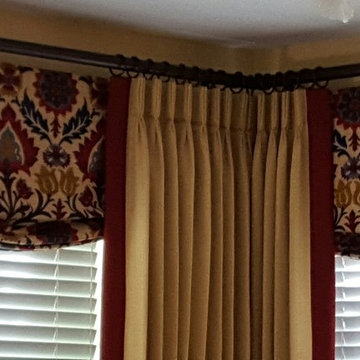 Gold & Red Window Treatment