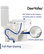 Small Compact Toilet Tiny One-Piece Elongated Toilet, Dual Flush, 0.8/1.28 GPF