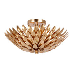 Broche 4 Light Antique Gold Ceiling Mount