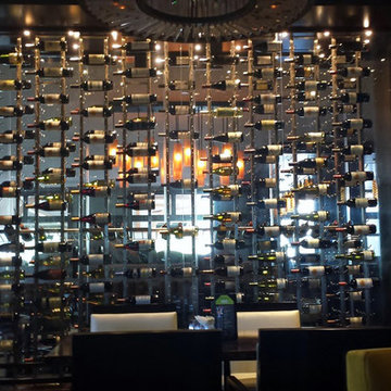 Custom Commercial Wine Cellar Display in California