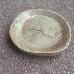 Hand-Carved Sandstone Soap Dish - Soap & Lotion Dispensers