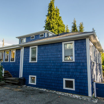 Blue Craftsman with white trim